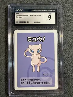 Pokemon Playing Cards Japanese Mew 2019 Old Maid CGC 9 Mint - Image 1