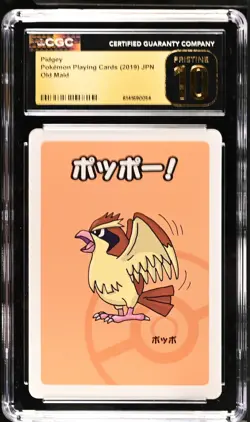 Pidgey Old Maid Pokemon Playing Cards Jpn CGC 10 Pristine - Image 1