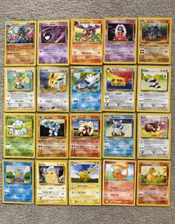 Pokemon TCG 20 Card Bundle Vintage Base Jungle Fossil, Japanese, Pikachu & Holo - Image 1