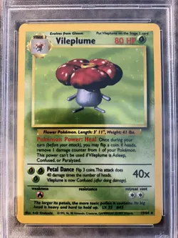 Psa 10 Vileplume Pokemon Jungle Holo No Symbol Error Gem Mint (Low Pop) - Image 2