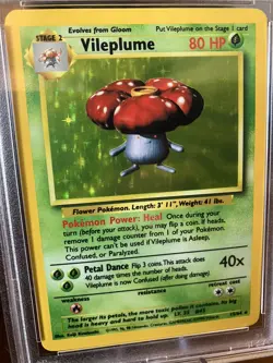Psa 10 Vileplume Pokemon Jungle Holo No Symbol Error Gem Mint (Low Pop) - Image 3