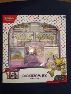 TCG Scarlet & Violet Pokemon 151 Alakazam ex Collection Box Sealed - Image 1