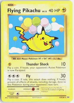Flying Pikachu Secret Rare XY - Evolutions 110/108 NM - Image 1