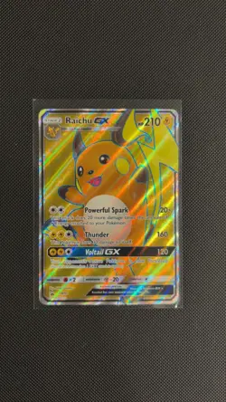 Raichu GX SM90 Sun & Moon Black Star Promo Full Art Holo Pokemon Card NM - Image 1