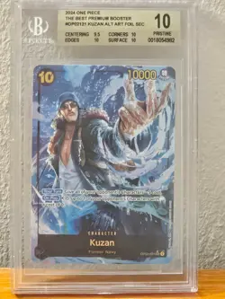 2024 One Piece TCG PRB-01 OP02-121 English ALT ART FOIL SECRET RARE Kuzan BGS 10 - Image 1