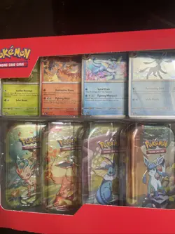 Pokemon TCG: Prismatic Evolutions 8-Pack Mini-Tin Promos Costco Bundle - Image 2
