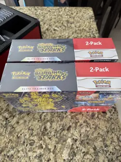2x Pokemon Surging Sparks Elite Trainer Box and Booster Bundle Costco, 2-Pack - Image 2