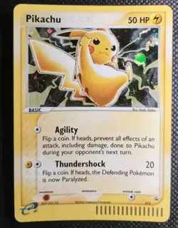 Pikachu Black Star Promo 012 Holo - Pokemon Card Vintage Nintendo 2003 - Played - Image 1