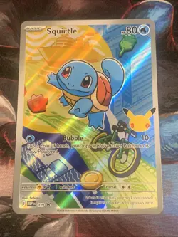 Pokemon TCG Mega Evolutions SQUIRTLE First Partners Black Star Promo Mint - Image 1