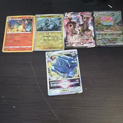 Pokemon TCG 5-Card Holo Lot English Charizard, Umbreon VMAX, Dialga VSTAR - Image 1