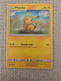 Pikachu SM183 Holo Black Star Promo Card LP Pokemon Sun Moon - Image 1