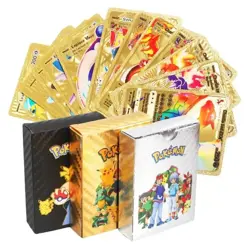 55PCS Pokemon Card Foil GOLD PACK 55 CARDS TCG GX Vmax GX Card Charizard Rare - Image 2