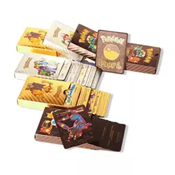 55PCS Pokemon Card Foil GOLD PACK 55 CARDS TCG GX Vmax GX Card Charizard Rare - Image 5