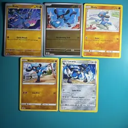 Pokemon TCG - Riolu (x4) & Lucario (x1) Bundle 5x Cards All Unique NM English - Image 1