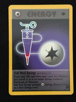 1st Edition Full Heal Energy 81/82 Team Rocket Uncommon Pokemon TCG Cards WOTC - Image 1