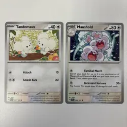 Tandemaus & Maushold Bundle 8 Pokemon TCG Cards - Excellent Condition - Image 5