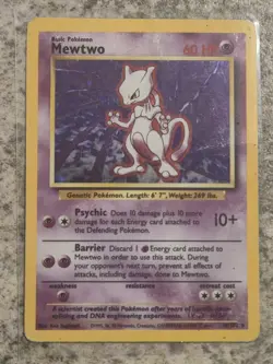 Pokemon Cards: Base Set Rare Holo: Mewtwo 10/102 TCG 1999 WOTC Vintage - Image 1