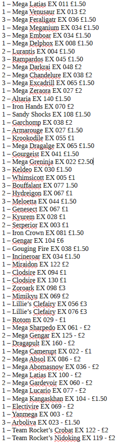 English Pokemon TCG Bundle Collection - 83 EX Cards - Job Lot - Image 2
