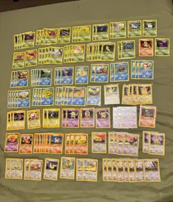 Vintage Pokemon TCG English Card Lot Base/Jungle/Fossil 130 cards NM-MP - Image 1