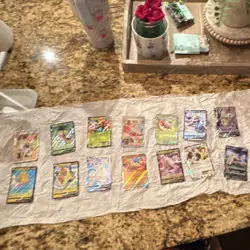 Pokemon TCG 12-Card Mixed Lot Holo Cards Standard Size Card Stock - Image 1
