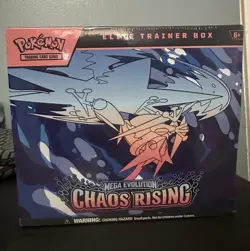 Pokemon TCG Elite Trainer Box Mega Evolution Chaos Rising English 60 Cards 2021 - Image 1