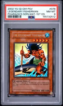 2002 Yu-Gi-Oh! The Legendary Fisherman PSV 1st Edition Ultra Rare PSA 8 - Image 1