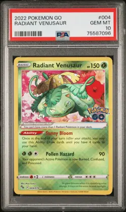 Radiant Venusaur - Pokemon GO Holo - PSA Gem Mint 10 - Image 1