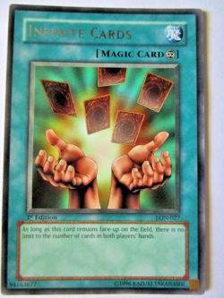 Yugioh! Infinite Cards Lon-027 1st Edition Rare Light Play!! - Image 1