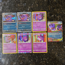 Pokemon TCG Gengar 7-Card Holo Full Art Lot w/ Mega Gengar EX (English) - Image 1