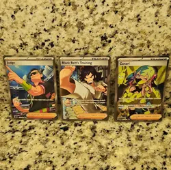 Pokemon TCG 7-Card Trainer Lot Surging Sparks 2024 Full Art Holo Supporters - Image 1