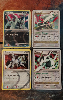 Pokemon TCG Arceus 2009 Holo 4 Card Lot Arceus AR1 & Arceus LV.X 95/99 - Image 1