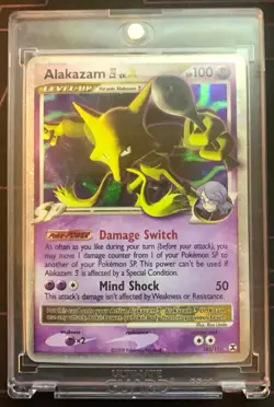 Pokemon TCG Alakazam E4 Lv.X 103/111 Rising Rivals Holo Ultra Rare LP - Image 1