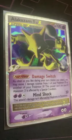 Pokemon TCG Alakazam E4 Lv.X 103/111 Rising Rivals Holo Ultra Rare LP - Image 4