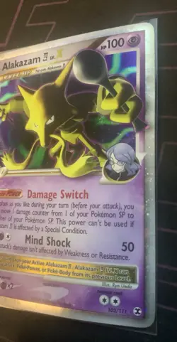 Pokemon TCG Alakazam E4 Lv.X 103/111 Rising Rivals Holo Ultra Rare LP - Image 5