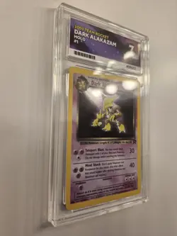 Pokemon Dark Alakazam TCG Holo Rare Card Team Rocket Set , 01/82 , Graded ACE 7 - Image 2