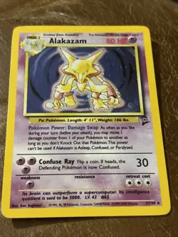 Wizards of the Coast Pokemon TCG Alakazam 1/130 Base Set 2 Holo Rare 1999 ENG - Image 1