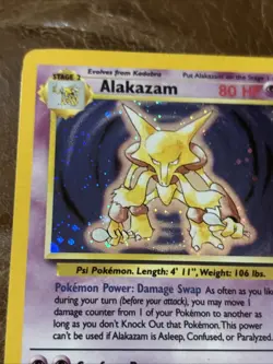 Wizards of the Coast Pokemon TCG Alakazam 1/130 Base Set 2 Holo Rare 1999 ENG - Image 4