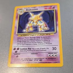Wizards Pokemon TCG Base Set 1999 Alakazam 1/102 Holo Rare ENG 80 HP - Image 3