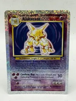 Alakazam Pokemon TCG Legendary Collection Reverse Holo Rare 01/110 LP Light Play - Image 1
