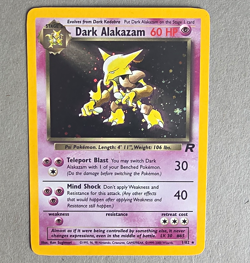 Dark Alakazam 1/82 Team Rocket Holo Rare Pokemon TCG WOTC 2000 English 60HP - Image 1