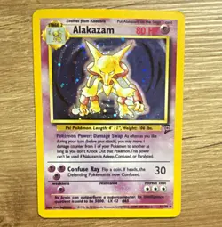 Pokemon TCG Alakazam Base Set 2 1/130 Holo Rare 1999 Lp SWIRL - Image 1
