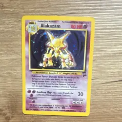 Pokemon TCG Alakazam Base Set 2 1/130 Holo Rare 1999 Lp SWIRL - Image 2