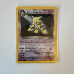 Pokemon TCG Dark Alakazam Team Rocket 1/82 Holo Rare Stage 2 60 HP 2000 English - Image 1