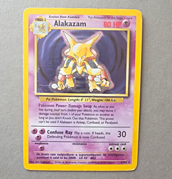 Alakazam 1/102 Base Set Unlimited Holo Rare Pokemon TCG 1999 English 80HP - Image 1