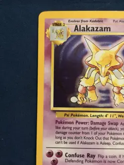 Pokemon TCG Alakazam 1/102 Base Set Unlimited 1999 Holo Rare English WotC LP/NM - Image 3