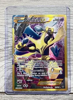 Pokemon Alakazam-Ex TCG Fates Collide Holo Card 125/124 Secret Rare - Image 1