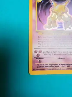 Pokemon TCG-Alakazam Base Set Holo Rare Card 1/102 Unlimited LP - Image 4