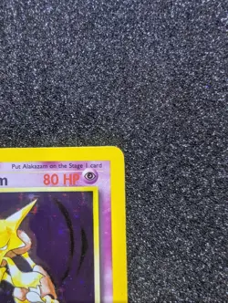 Pokemon TCG Alakazam Base Set 1/102 Holo Unlimited Holo Rare NM Front, LP Rear - Image 3