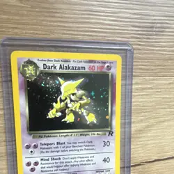 Pokemon TCG Dark Alakazam Team Rocket 1/82 Holo Rare LP+ Swirl clean card - Image 3
