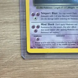 Pokemon TCG Dark Alakazam Team Rocket 1/82 Holo Rare LP+ Swirl clean card - Image 4